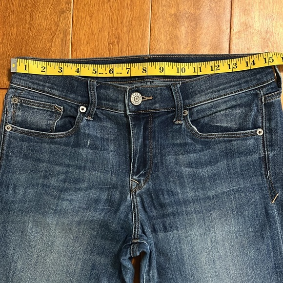 Express Y2K Super Skinny Mid Rise Jeans Size 6R Classic Distressed Casual - Picture 11 of 16